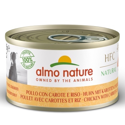 "ALMO NATURE" Cão HFC NATURAL - Frango+Cenoura+Arroz (24 Unidades)