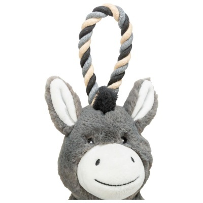 BURRO EM PELÚCIA E CORDA