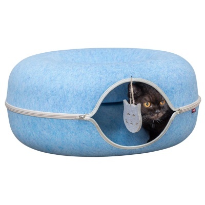 TÚNEL/NICHO DONUT EM FELTRO PARA GATOS