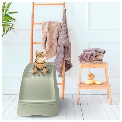 TOILETE "FRIDA" COM ENTRADA SUPERIOR PARA GATOS