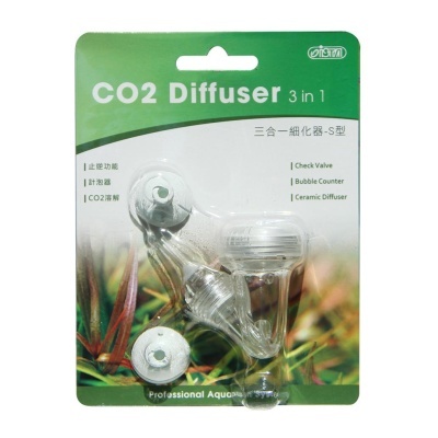 "ISTA" - DIFUSOR DE CO2 "3 EM 1" (CONTADOR DE BOLHAS COM VÁLVULA ANTI-RETORNO)