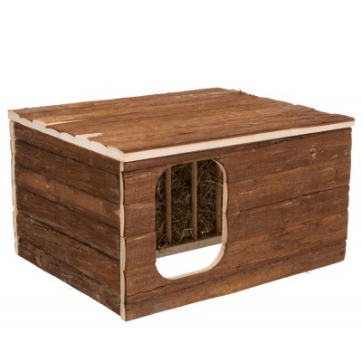 Casa "HILKE" em Madeira com Porta Feno p/ Coelhos e Porquinhos-da-Índia - Trixie