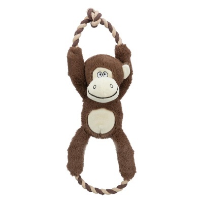 MACACO EM PELÚCIA E CORDA