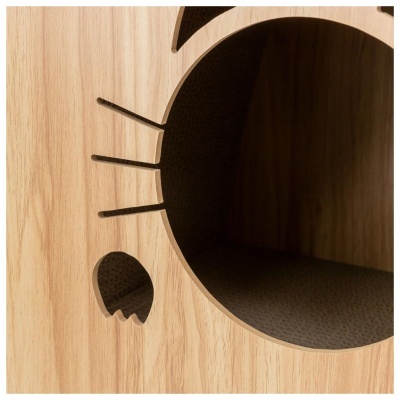 CASA DE ARRANHAR EM CARTÃO/MDF COM CATNIP