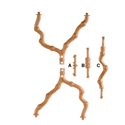 KIT COM POLEIRO EM FORMA DE RAMO