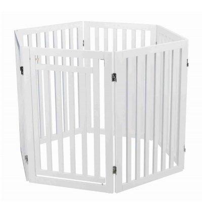 Barreira em MDF P/Cães(3 Paineis+Porta) (Branco) - TX