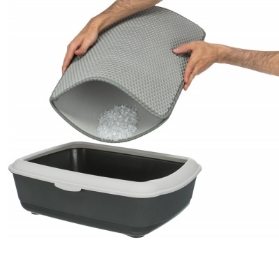 Tapete Crivo P/ WC de Gatos (Cinzento) - TX