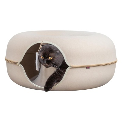 TÚNEL/NICHO DONUT EM FELTRO PARA GATOS