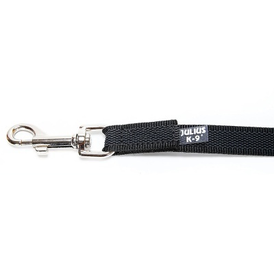 Trela "JULIUS-K9" Color & Gray Super-Grip (Preto)