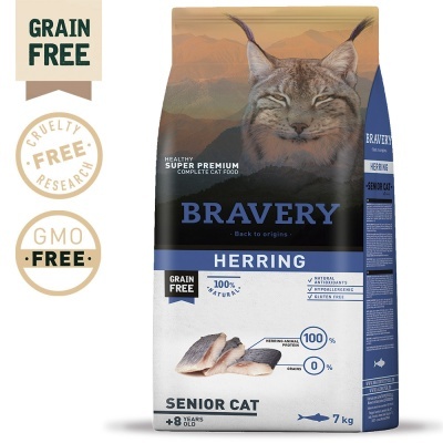 Bravery Gato Sénior Herring  - Arenque (sem cereais)