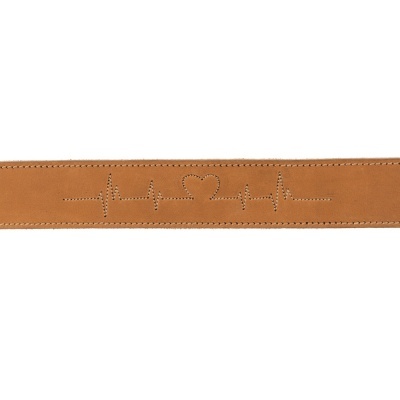 COLEIRA "RUSTIC HEARTBEAT" EM COURO (Camel)