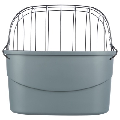 CESTO EM PLÁSTICO COM TAMPA EM ARAME PARA BICICLETA