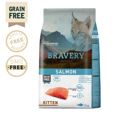 Bravery Gato Kitten - Salmão (sem cereais)