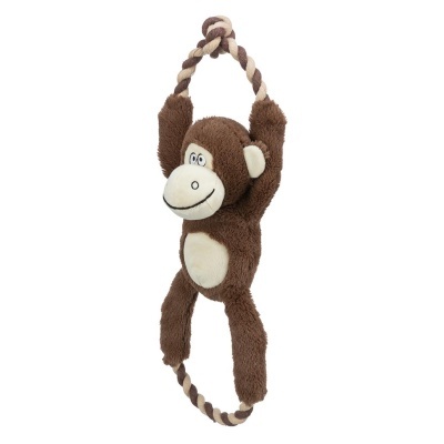 MACACO EM PELÚCIA E CORDA