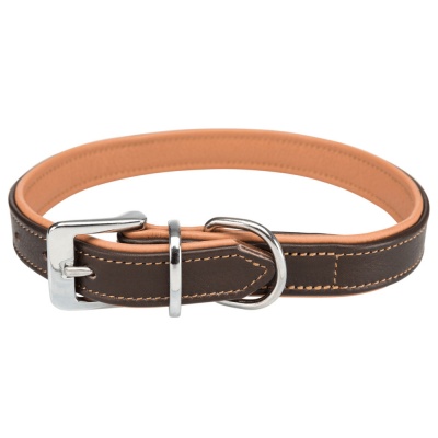 Coleira em Pele "ACTIVE COMFORT" (Castanho) - Trixie