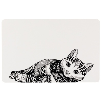 TAPETE PARA GAMELA DE GATOS "ZENTANGLE"