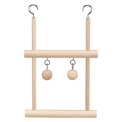 BALOIÇO DUPLO EM MADEIRA PARA AVES