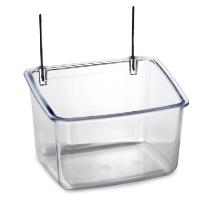 COMEDOURO DE CRISTAL COM GANCHOS PARA PAPAGAIO (6 Unidades)