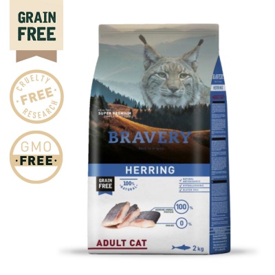 Bravery Herring Gato Adulto - Arenque (sem cereais)