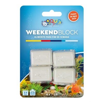 ALIMENTO FIM DE SEMANA PARA PEIXES (4 BLOCOS) - AQUAPEX