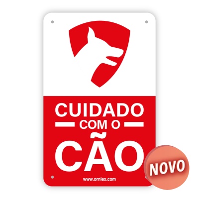 Placa PVC "Cuidado com o Cão"