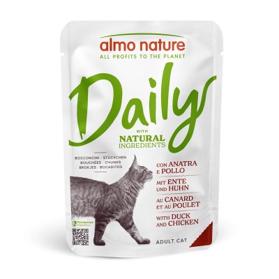 Almo Nature Gato "DAILY" - Frango e Pato (30 unidades)