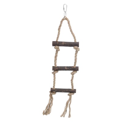 ESCADA EM CORDA COM 3 DEGRAUS PARA AVES