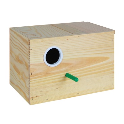 NINHO "ROSEICOLLEX" EM MADEIRA DE PINHO PARA AGAPORNIS