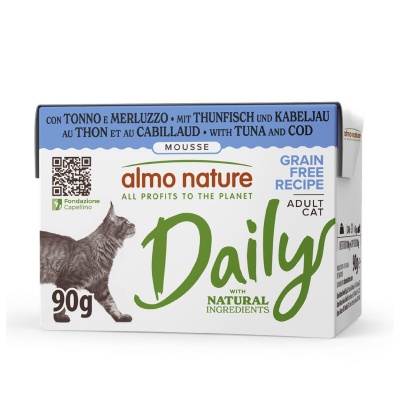 ALMO CAT DAILY - ATUM E BACALHAU (Tetra Pak 90gr)