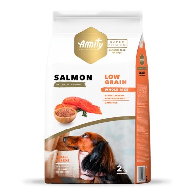 Amity Super Premium (Low Grain) Mini Adulto - Salmão
