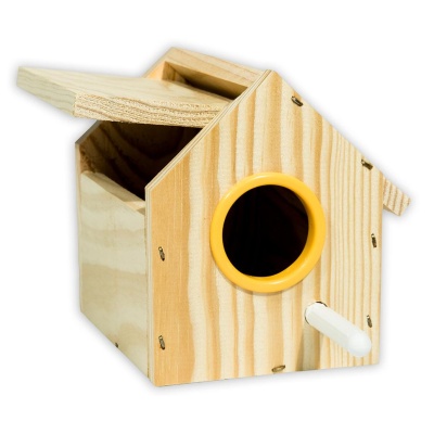 NINHO "EXOCASA" EM MADEIRA DE PINHO PARA EXÓTICOS