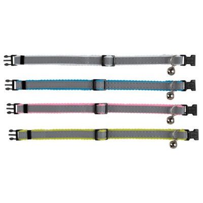 SAFER LIFE - COLEIRA REFLETORA FORRADA PARA GATOS (4 UNIDADES)