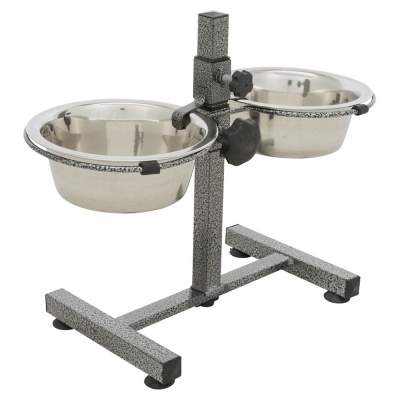 Suporte Duplo Regulável com 2 Gamelas em Inox - Trixie
