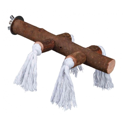 POLEIRO EM MADEIRA NATURAL COM CORDAS