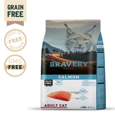 Bravery Gato Adulto - Salmão (sem cereais)