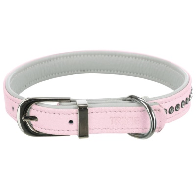 COLEIRA EM PELE "ACTIVE COMFORT" COM BRILHANTES