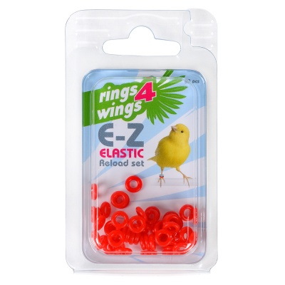 ANILHAS ELÁSTICAS - 50 UNIDADES (Vermelho)