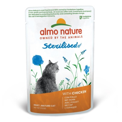 ALMO NATURE "CAT FUNCTIONAL STERILISED" - FRANGO (30 UNIDADES)