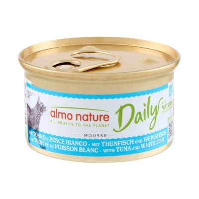 Almo Nature Gato "DAILY" - Mousse Atum e Bacalhau (24 unidades)