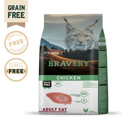 Bravery Gato Adulto - Frango (sem cereais)