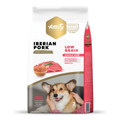 Amity Super Premium (Low Grain) Mini Adulto - Porco Ibérico