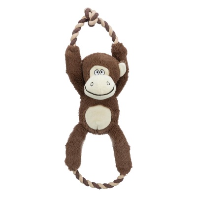 MACACO EM PELÚCIA E CORDA