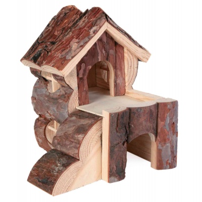Casa "BJORK" em Madeira Natural com Rampa para Hamsters - Trixie