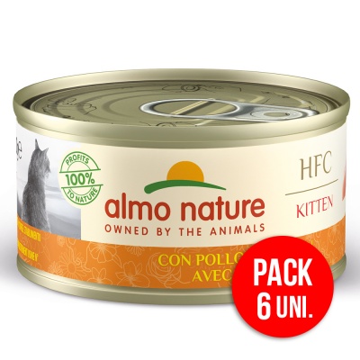ALMO NATURE MEGA PACK - KITTEN - FRANGO (6 LATAS)