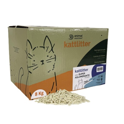 AREIA AGLOMERANTE TOFU EM PELLETS - Kattlitter (8 KG)
