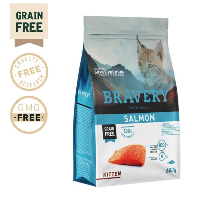 Bravery Gato Kitten - Salmão (sem cereais)