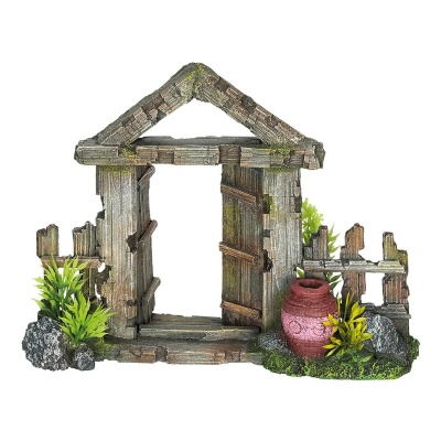 DECORAÇÃO PARA AQUÁRIO - PORTADA DE MADEIRA