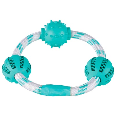 Argola em Corda "DENTAFUN" com Bolas - Trixie