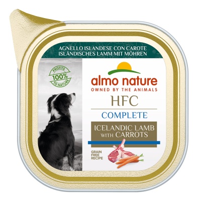 "ALMO NATURE" Cão HFC COMPLETE - Cordeiro Islandês c/ Cenoura (17 Unidades)