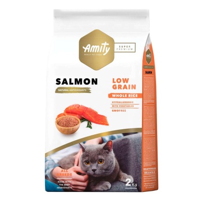 AMITY SUPER PREMIUM (LOW GRAIN) - SALMÃO GATO ADULTO